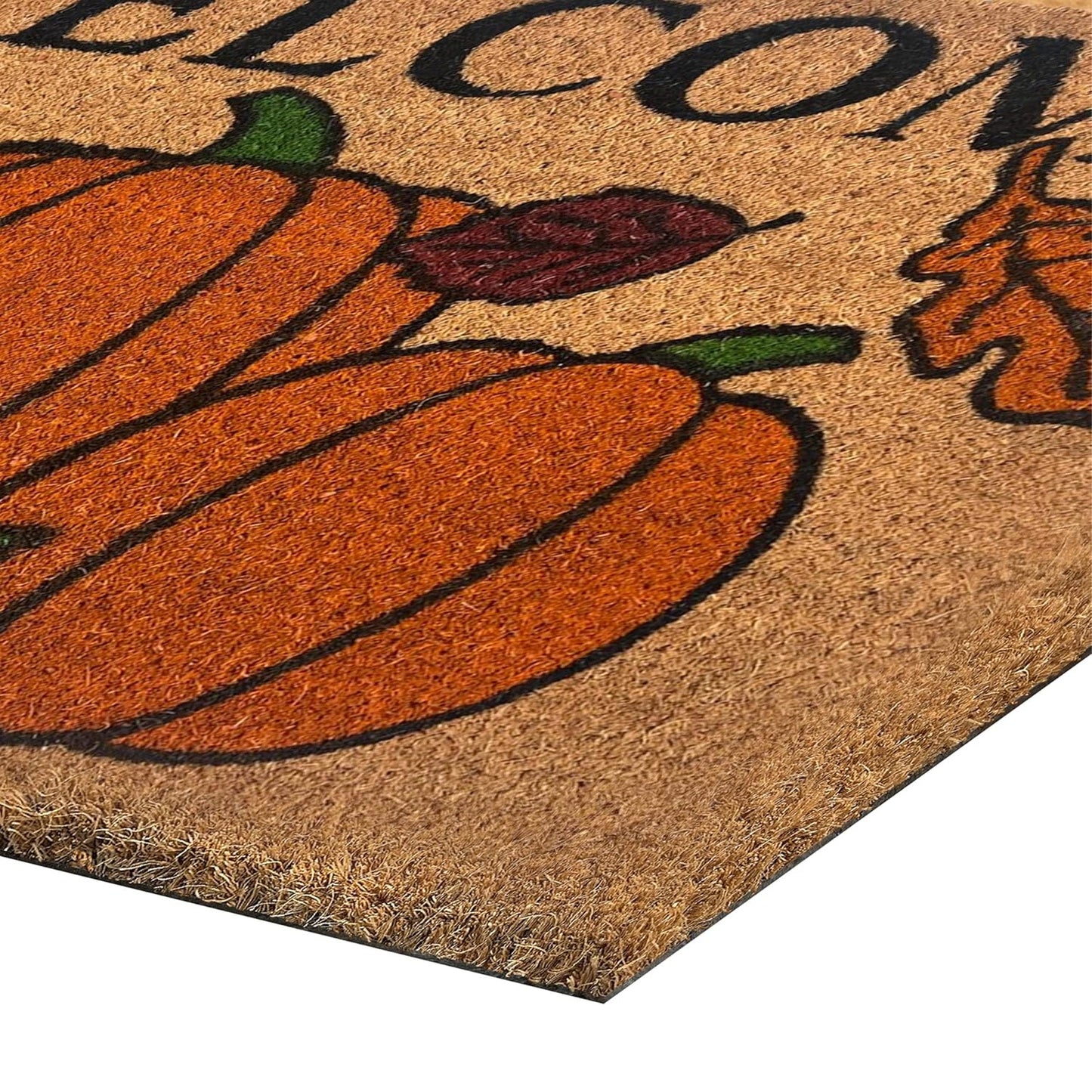 Achim Autumn Foliage Welcome Non-Slip Coir Outdoor Mat, 18x30 Inches