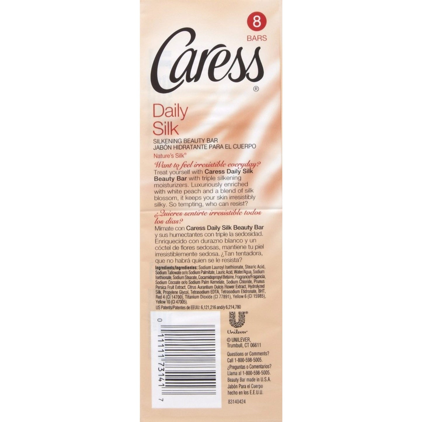 Caress New Look Daily Silk Moisturizing Beauty Bar, 4 Oz