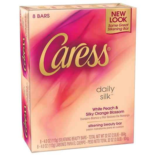 Caress New Look Daily Silk Moisturizing Beauty Bar, 4 Oz