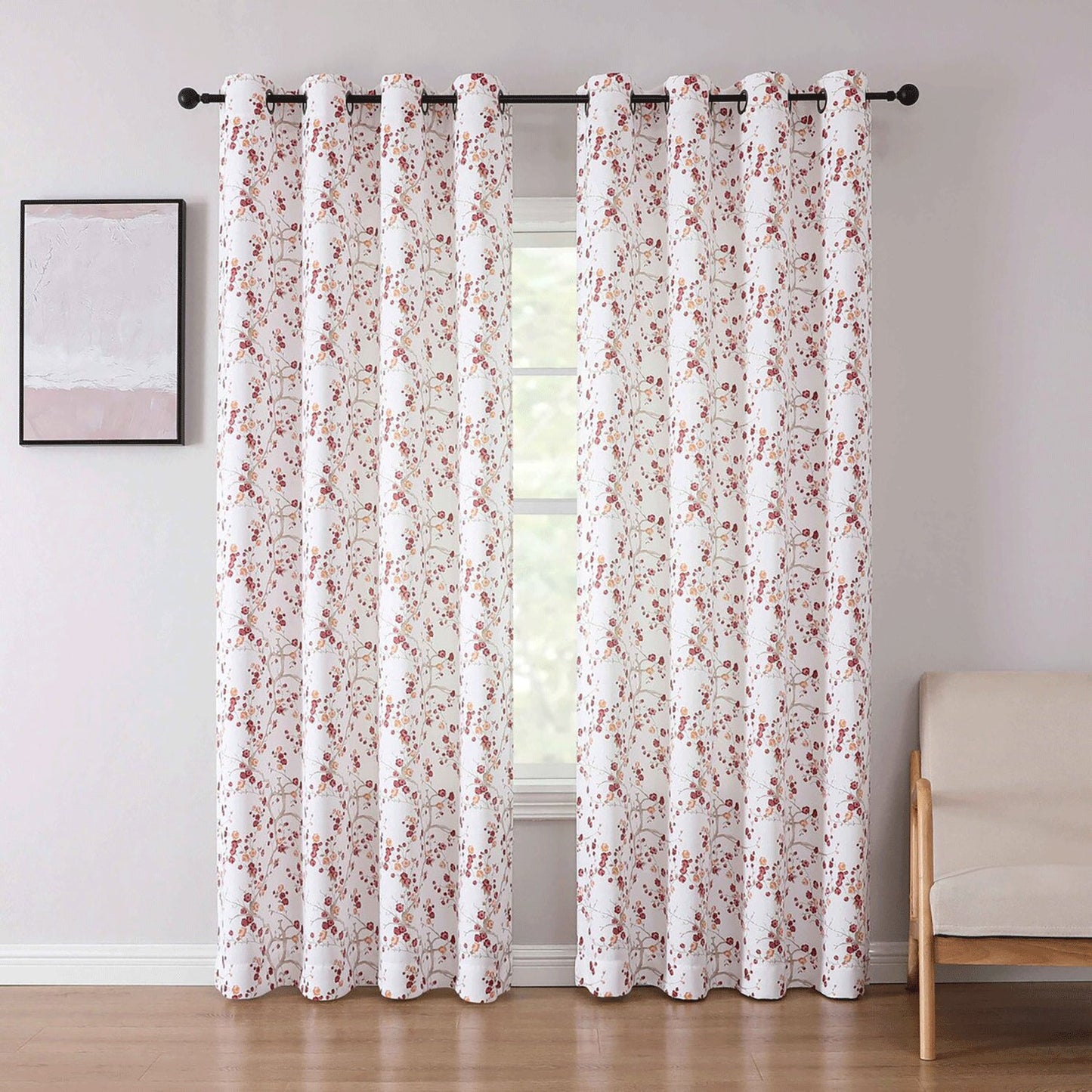 Arlo Printed Room Darkening Grommet Window Curtain Panel, 52x84 Inches