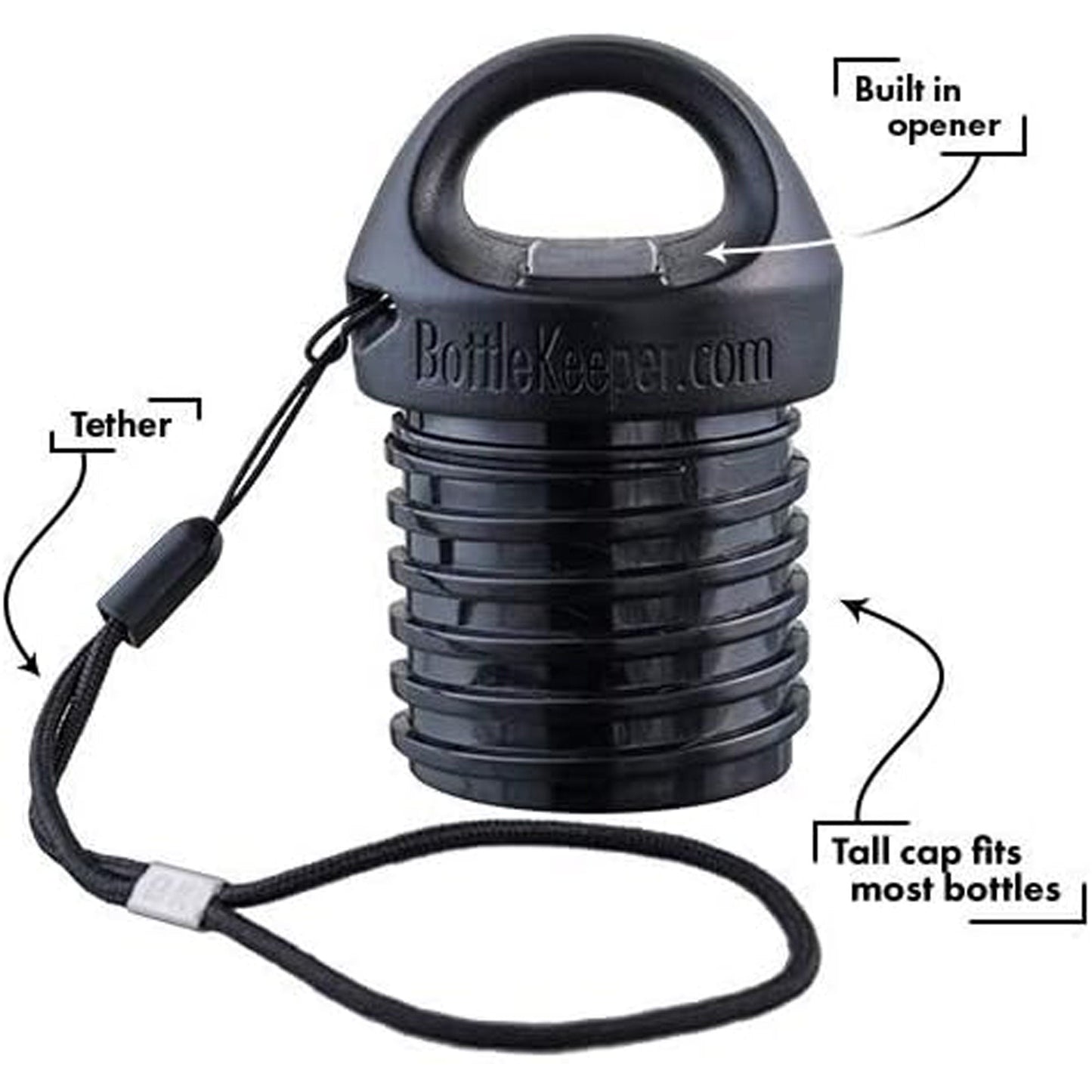 Bottle Keeper 3-IN-1 Standard Original Stainless Steel Bottle Holder and Insulator, Stainless Steel, 12 Oz